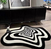 Nordic White & Black Rug