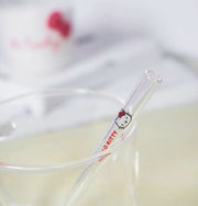 Hello Kitty Glass Straw Cup