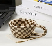 Ceramic Chessboard Coffee Mug