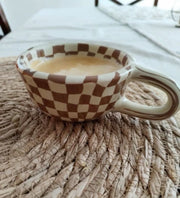 Ceramic Chessboard Coffee Mug