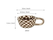 Ceramic Chessboard Coffee Mug